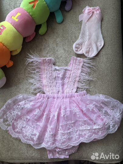 Платье для девочки 74-80 праздничное