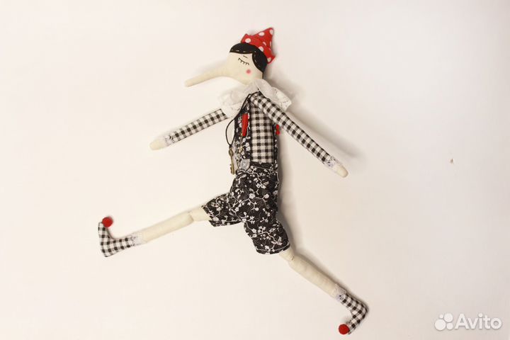 Интерьерные куклы тильда пиноккио буратино пара