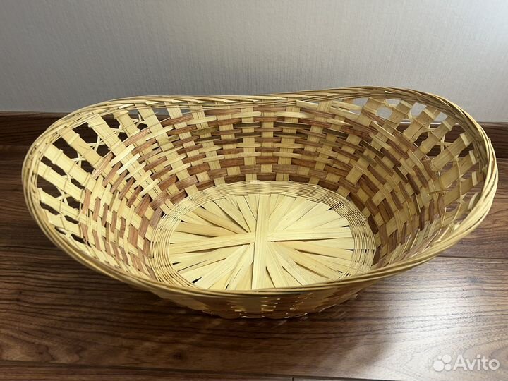 Корзина плетеная без ручки