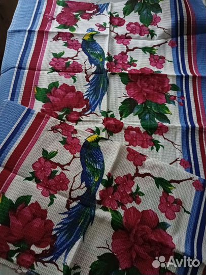 Вафельная ткань СССР, для полотенец