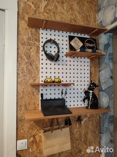 Настенная панель с полками(пегборд)