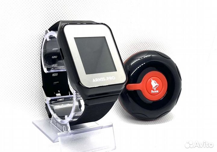 Кнопка вызова официанта Классик и пейджер часы