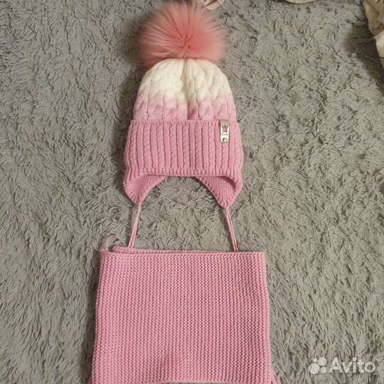 Шапка и снуд для девочки