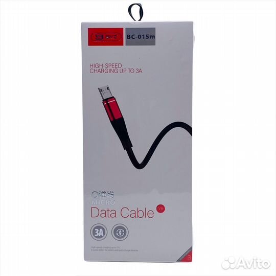 Кабель BYZ bс-015m USB- micro 3A Red/Black