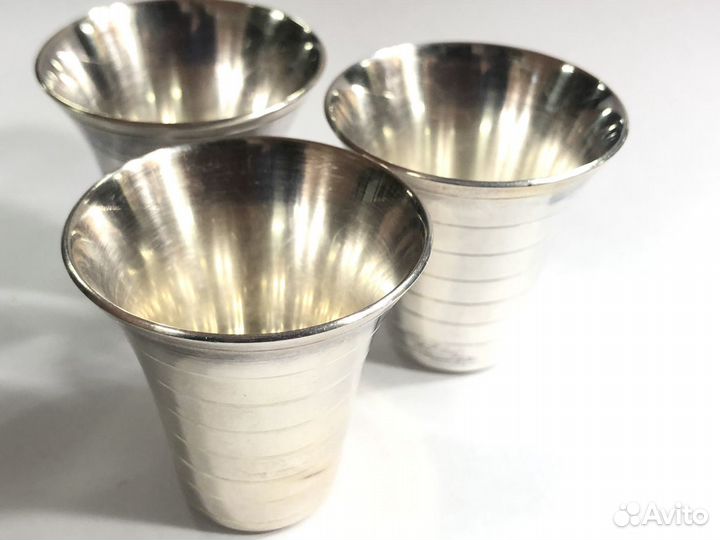 Набор стопок 6 штук. Мельхиор