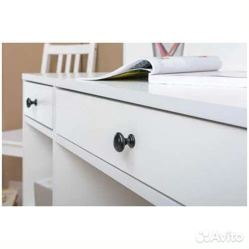 Стол письменный белый с полкой 100х55