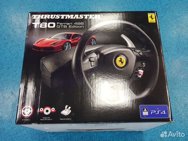 Руль и педали Thrustmaster T80 Ferrari 488 GTB