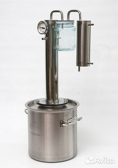 Самогонный аппарат фланцевый с вертикальной царгой