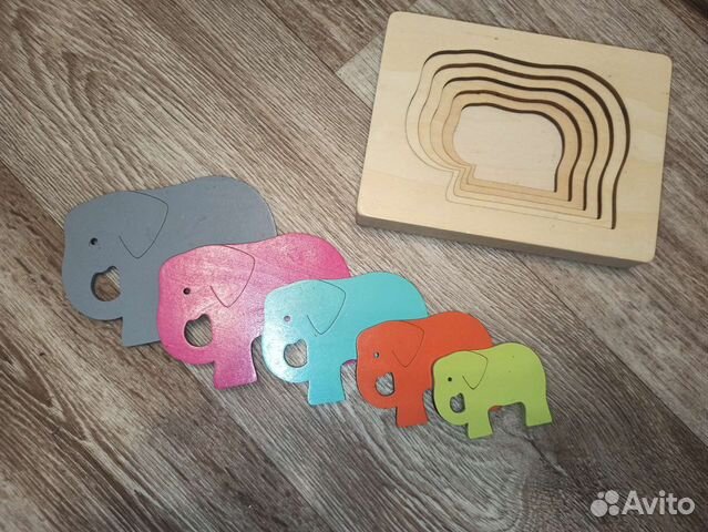 Пазл Монтессори Слоны