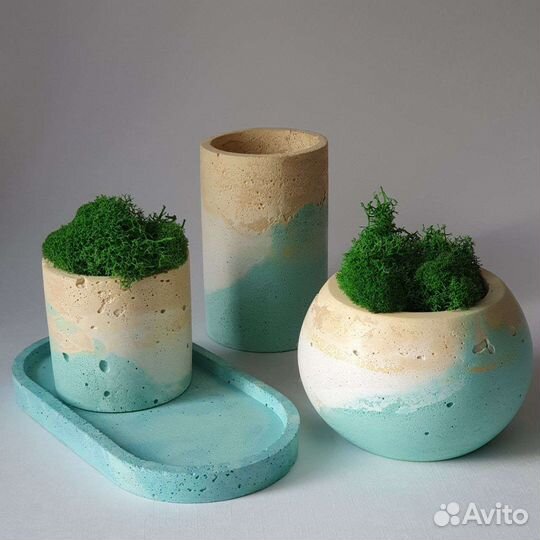 Декор из бетона. Подсвечники. Предметы интерьера