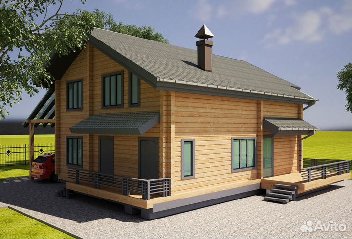 Комплект дома из клееного бруса 202 кв