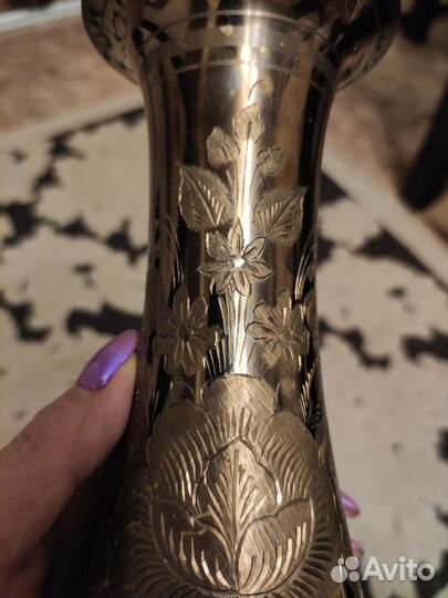 Ваза Индия латунь, винтаж