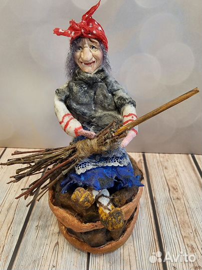 Ватная игрушка Баба Яга Приносит Счастье