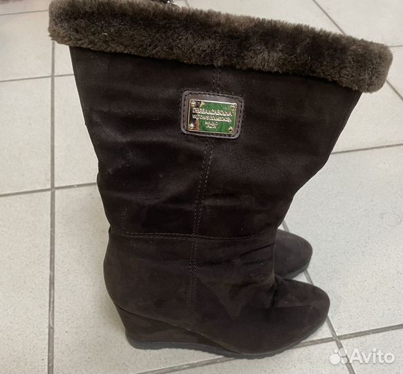 Сапоги женские замшевые 38 размер