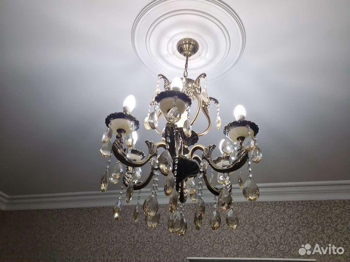 Люстра хрустальная кованная