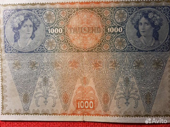 Австрия 1.000 крон/ бона 1919 год.VF