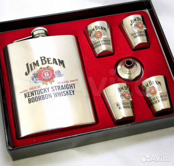 Набор фляга рюмки Jim Beam