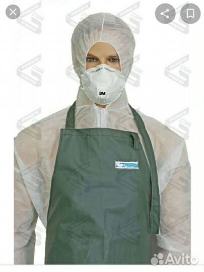 Фартук рабочий,защитный,прорезиненный