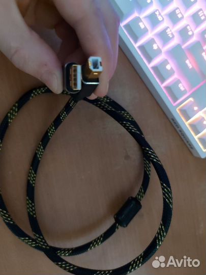 Hi-Fi USB кабель 4N OFC DAC аудио декодер звуковая