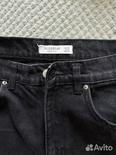 Джинсы черные pull&bear
