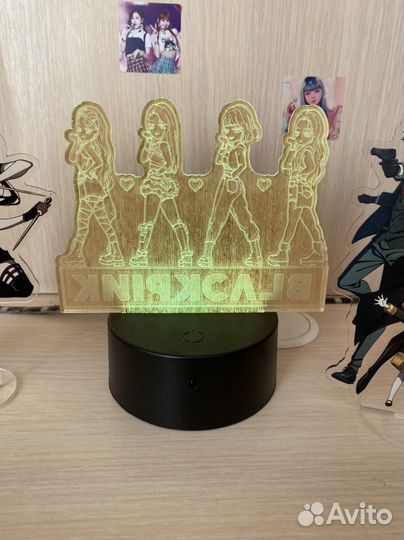 Black Pink 3d ночник с пультом управления