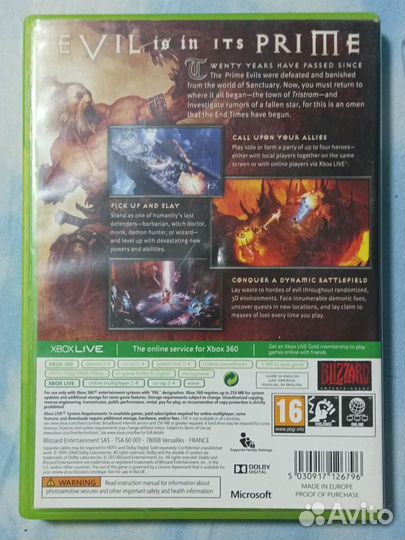 Diablo 3 xbox 360,лицензия