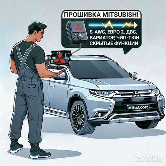 Прошивка, Евро 2, S-AWC, чип, M.U.T-3, Mitsubishi