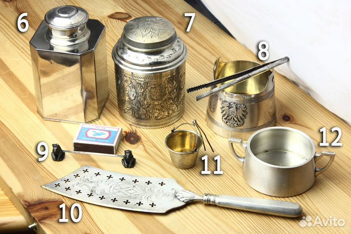 Банки, бокалы, вазы, чайница Европа нач 20го века