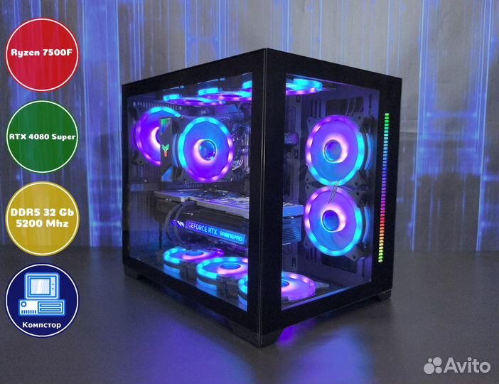 Игровой пк AMD7500F-RTX4080SUP-32DDR5-CYR39608-A620