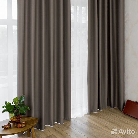 Блэкаут шторы Марсель Кофе с молоком