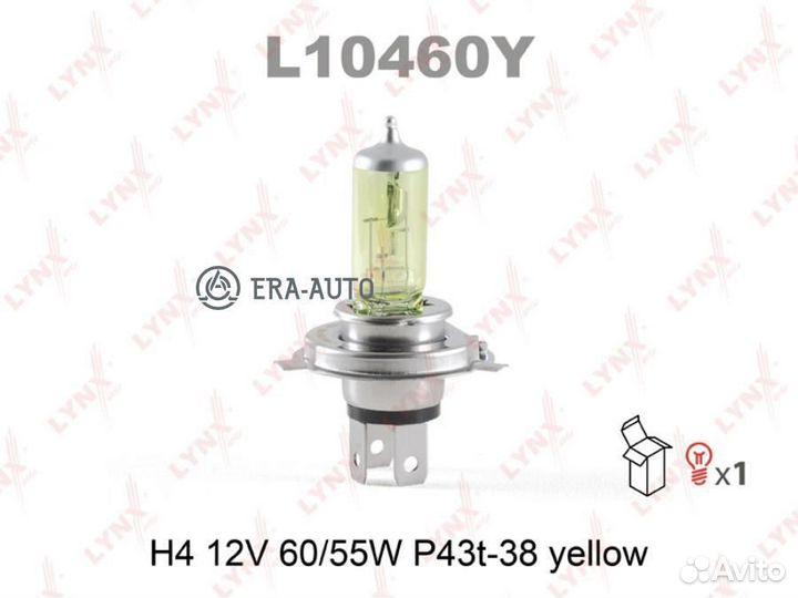 Lynxauto L10460Y Лампа галогеновая H4 12V 60/55W P