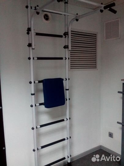 Шведская стенка+турник на 2 захвата+откидные брусь