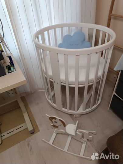 Детская кроватка трансформер, Ellipse Bed 6в1,овал