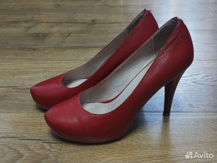 Туфли красные кожаные 37 размер