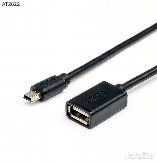 OTG-кабель atcom miniUSB (M) - USB Type A (F) 0.1