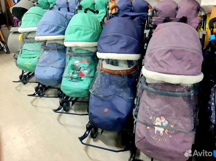 Санки-коляска комбинированные 