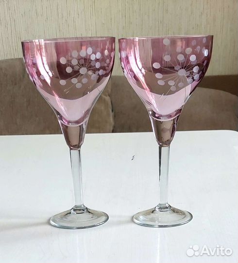 Цветное стекло. Вазы рюмки. СССР