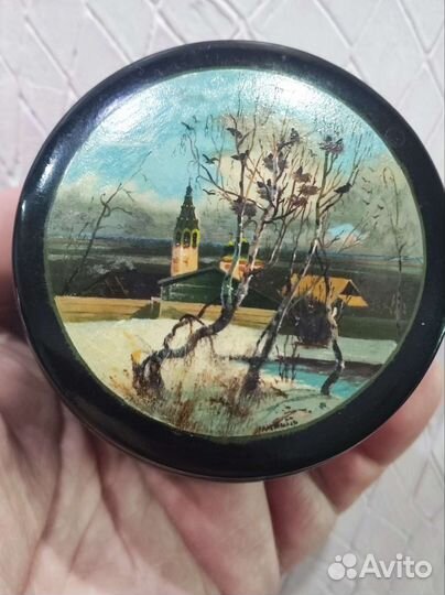 Старинная шкатулка Федоскино