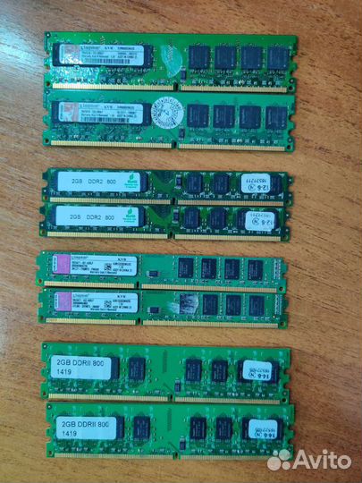 Оперативная память ddr2. Каждая планка по 2gb