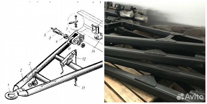 Л1 дышло укороченное Арт:331 (сзап, Нефаз, Титан)