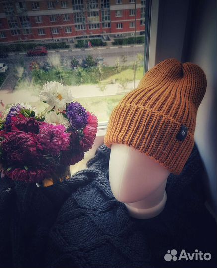 Шапка вязаная (меринос)
