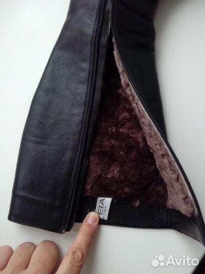 Зимние сапоги из натуральной кожи