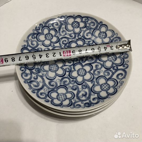Тарелки синие цветы лфз 18см