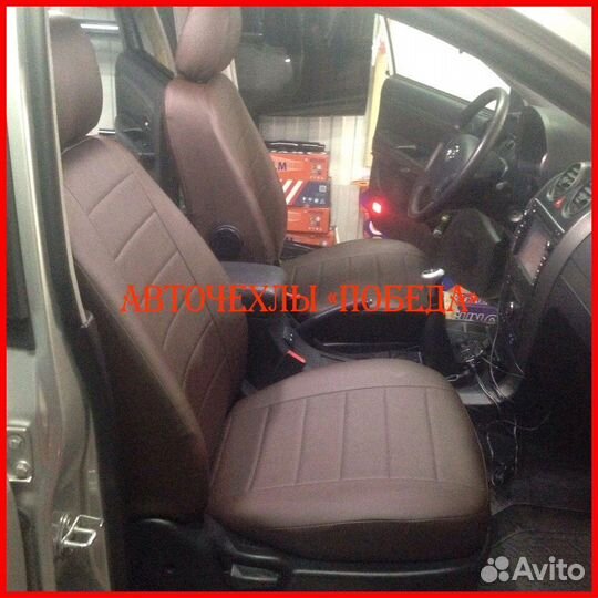 Чехлы Great Wall Hover H3 H5 из экокожи шоколадные