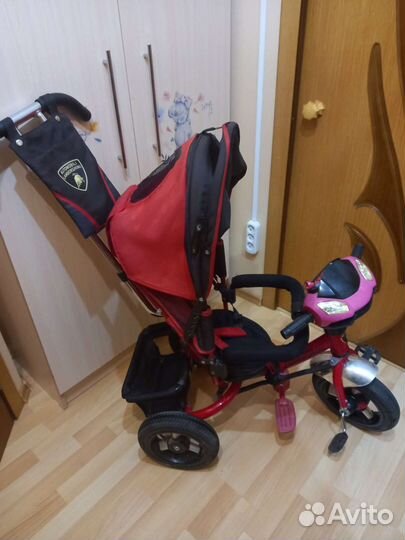 Трехколесный велосипед с родительской ручкой