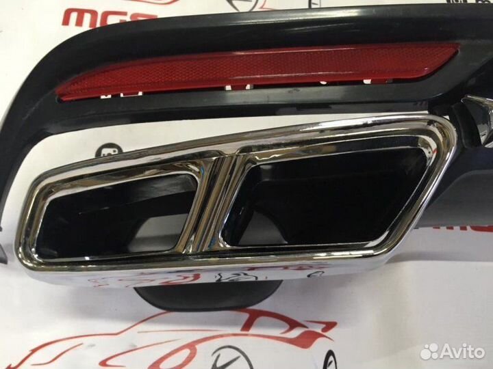 Задний диффузор с насадками Mercedes w222 S65 AMG