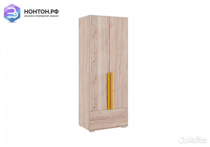 Шкаф двухдверный Лайк 55.01 дуб мария / горчица