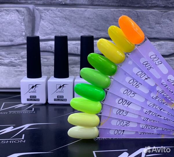 Гель лак неоновые цвета от Mir fashion 7.5ml