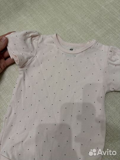 Боди hm 92 в горошек новое