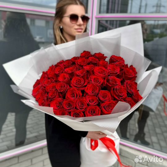Букет 51 поцелуй
